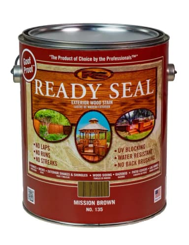 Ready Seal Mission Brown 1 gallon oil-based wood stain and sealer can