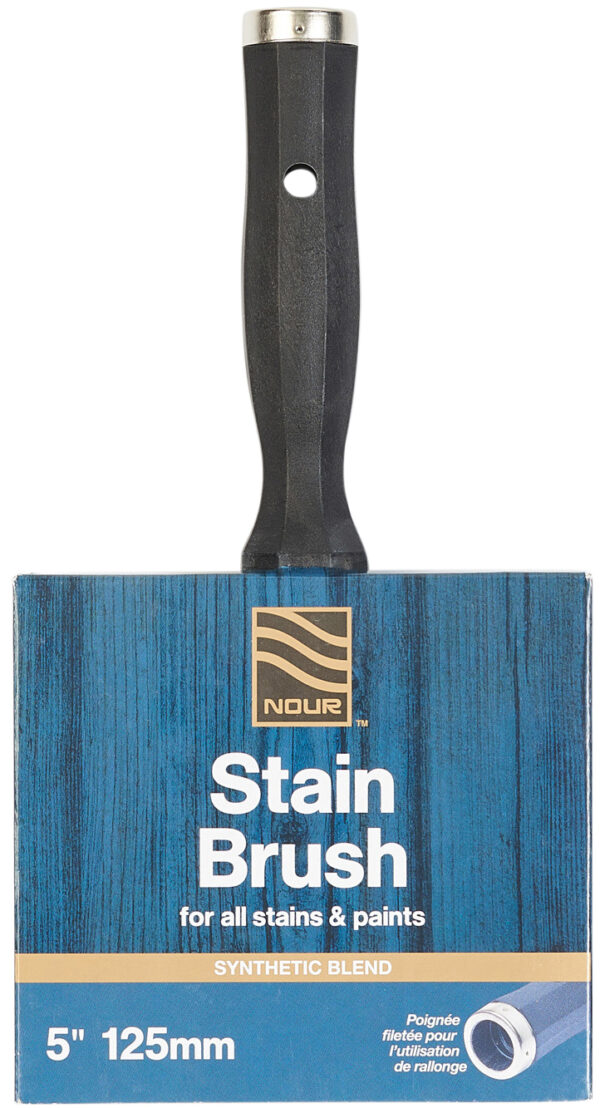 Synthetic Stain Brush - Threaded Handle - 5" (125mm) - Image 2